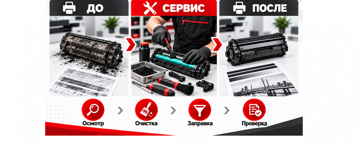До и после: что происходит с картриджем внутри сервиса?