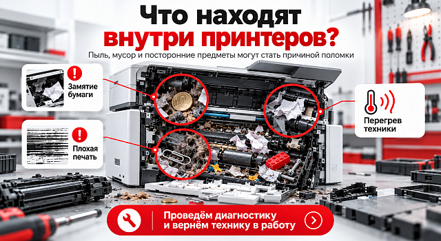 Что мастера находят внутри принтеров?